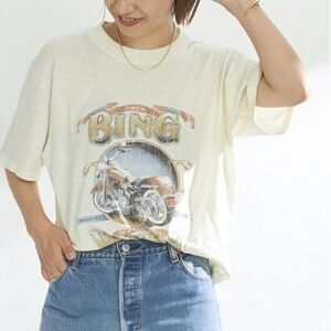 Anine Bing Lili Tee Biker - Cream